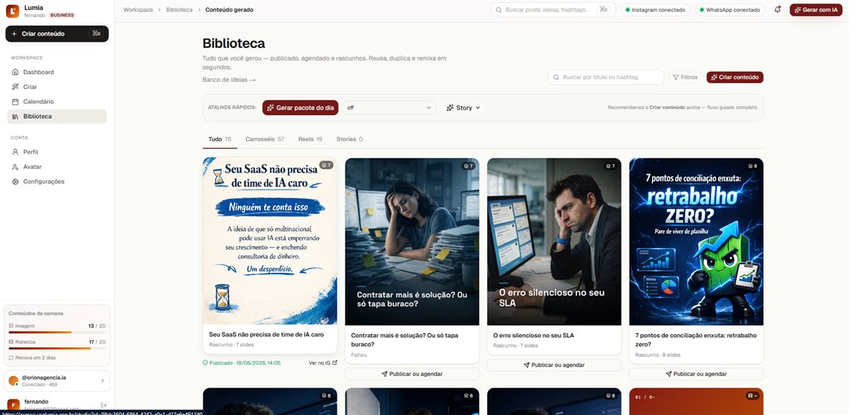 Plataforma de criação de conteúdo para Instagram